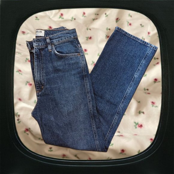 Nwot Agolde medium wash 90's straight leg fit jeans - Picture 1 of 5